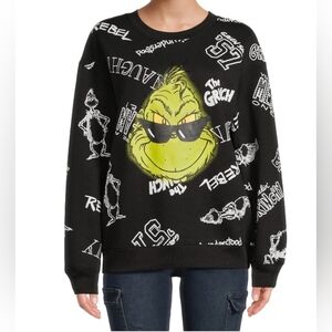 The grinch dr seuss womens jrs sweatshirt sz m 7-9 nwt